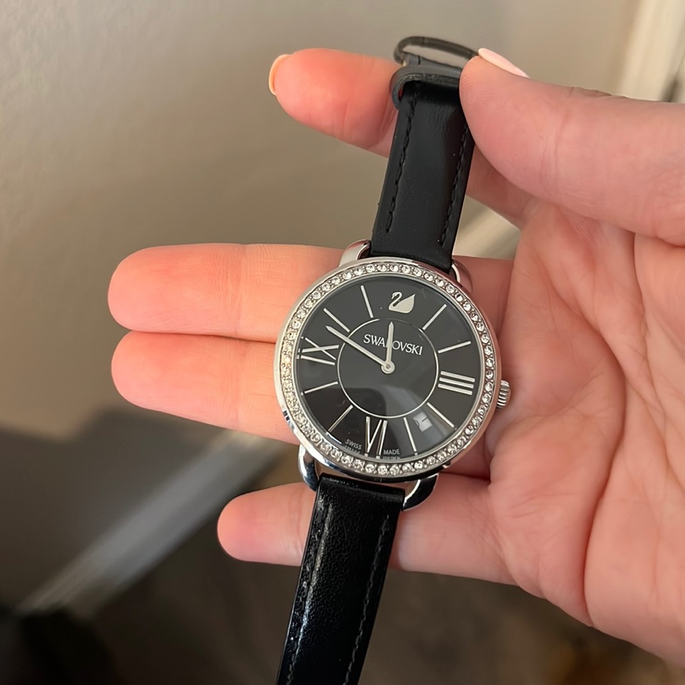 Swarovski watch with silver crystals